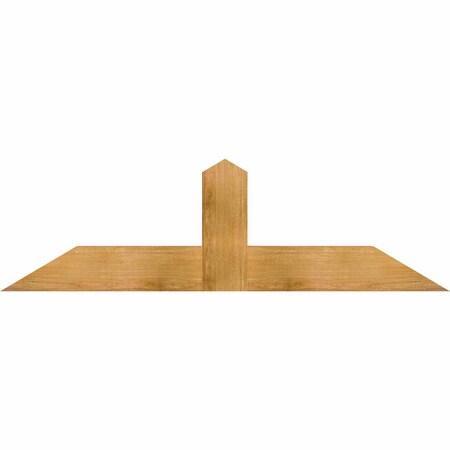 Ekena Millwork Portland Rough Sawn Timber Gable Bracket, Western Red Cedar, 60"W x 17"H x 4"D x 6"F, 7/12 Pitch GBW060X17X0406POR00RWR